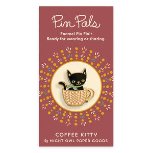 Coffee Kitty Enamel Pin