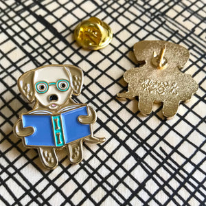 Reading Retriever Enamel Pin