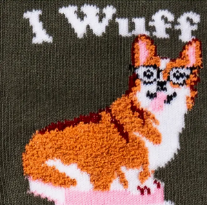 I Wuff Books Crew Socks