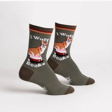 I Wuff Books Crew Socks