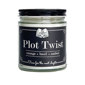 Plot Twist Literary 9oz Glass Soy Candle