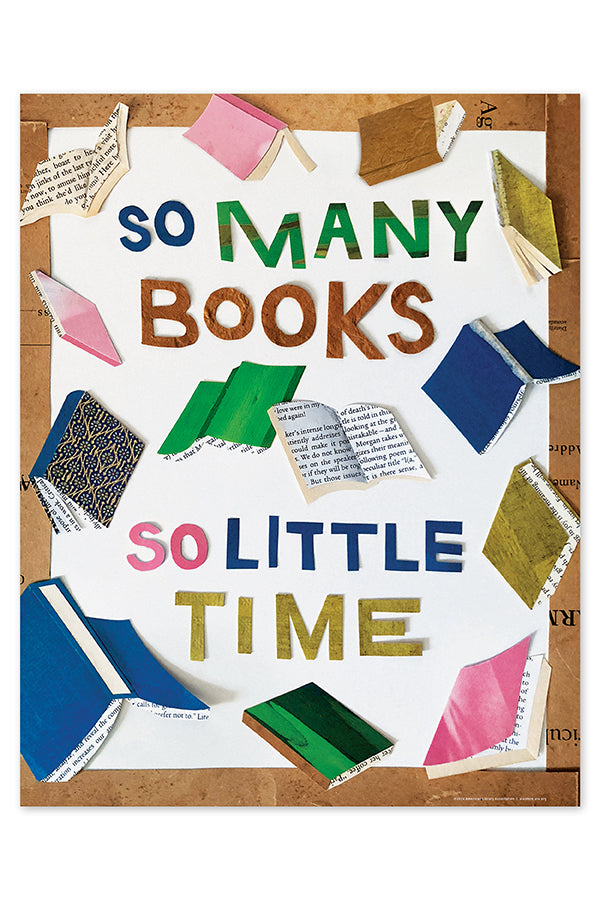 So Many Books Collage Poster