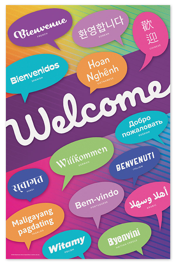 Welcome Multilingual Poster – The Library Marketplace