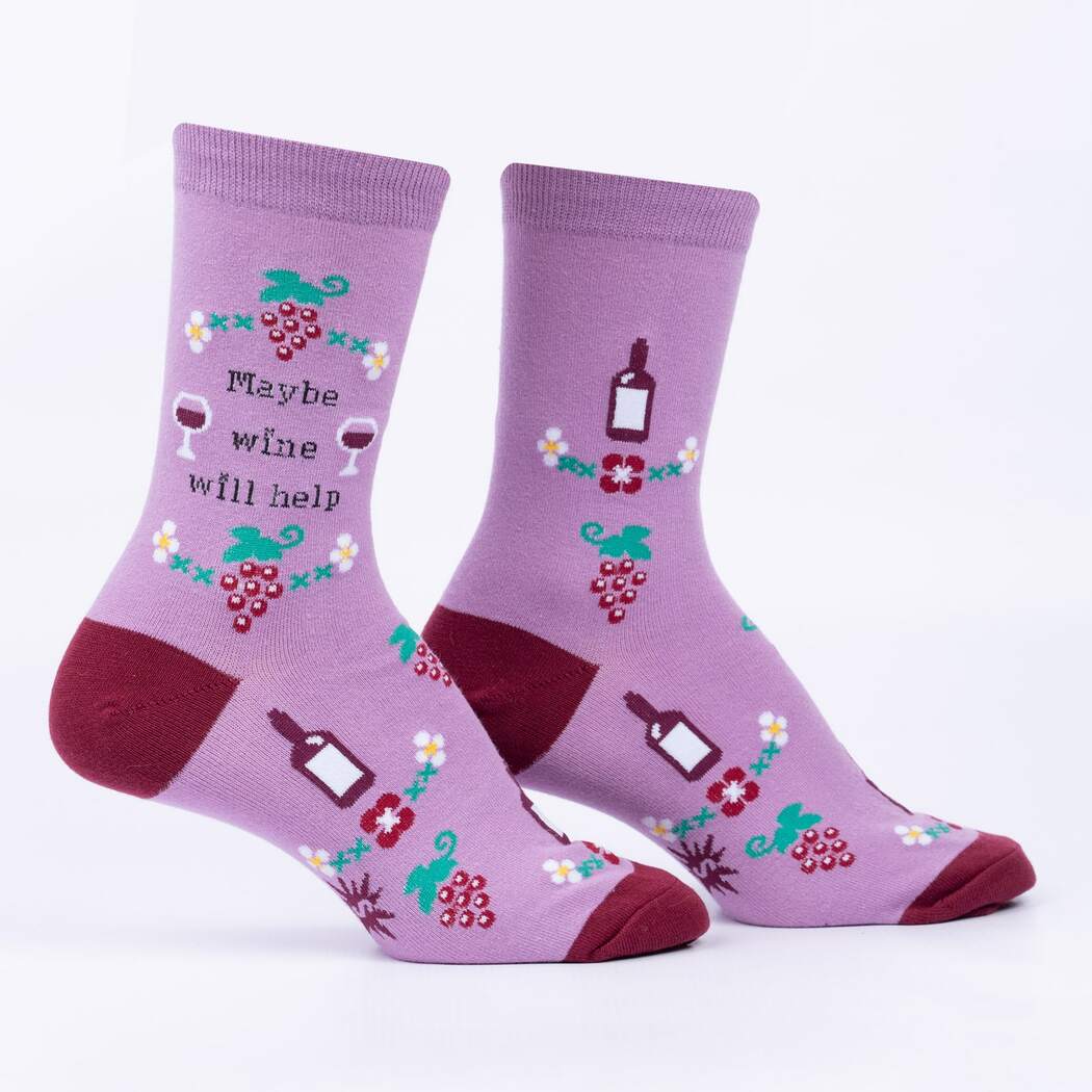 Maybe Wine Will Help Women's Crew Socks – The Library Marketplace